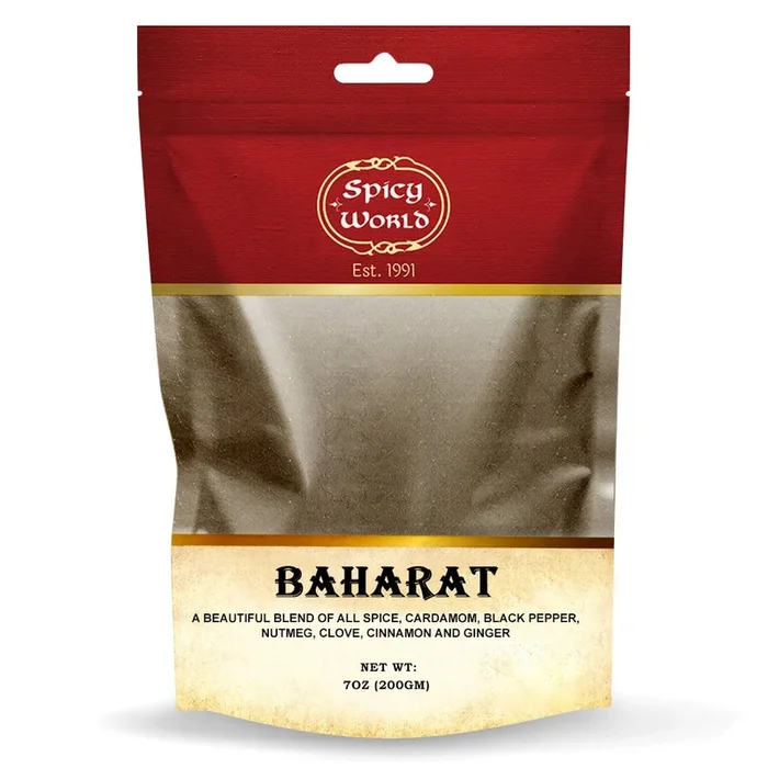 Spicy World Baharat Spice Blend 7 Oz – Middle Eastern Mixed Spices Seasoning – No Additives No Preservatives No Fillers (7 Ounce Bag)
