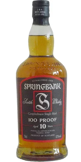 Springbank 10 Year 100 Proof Old Single Malt Scotch Whisky No Box