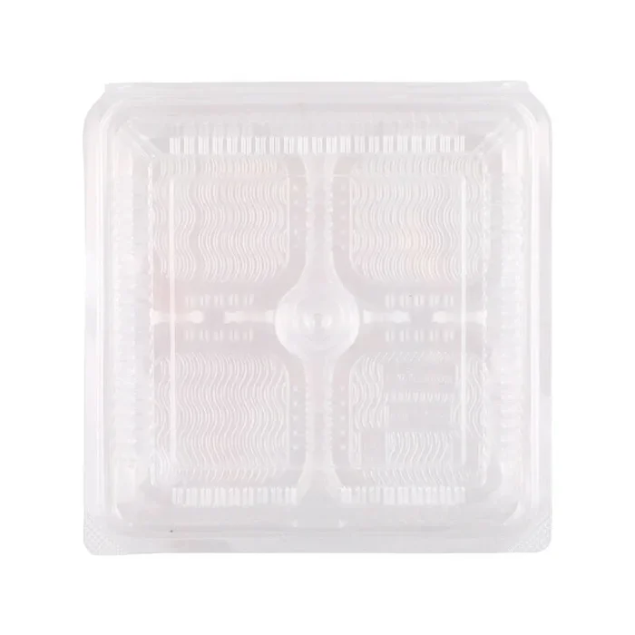 SQ PLASTIC CLAM BOX 4-SQ-CAV 180X180X30MM (#104790)