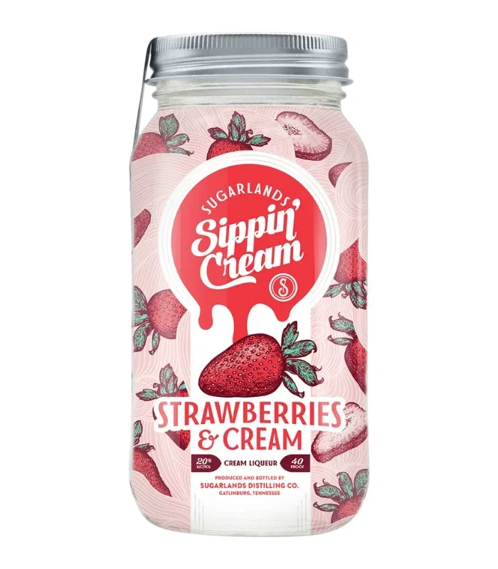 Sugarlands Strawberries & Cream Sippin’ Cream Liqueur 750mL