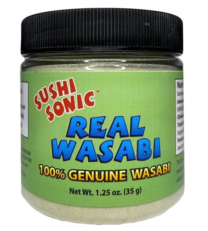 Sushi Sonic 100% Real Wasabi Powder, No Fillers, Non-Gmo, Vegan, Use Authentic Wasabi Powder For Traditional Flavor, 1.25 Oz Jar