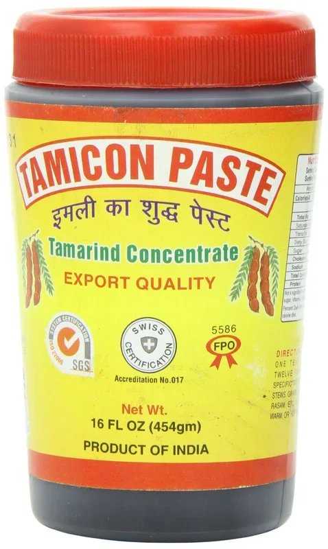 Tamicon Tamarind Concentrate | Sweet & Sour Tamarind Paste | Authentic South Indian Style Flavor | Perfect For Curries, Sauces, Dips & Soups | 16.01 Oz (454Gm)