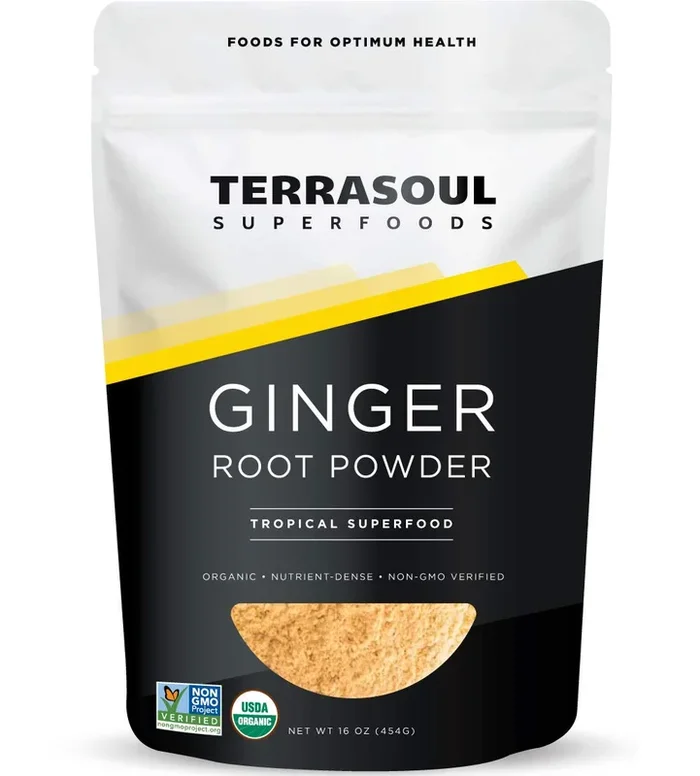 Terrasoul Superfoods Organic Ginger Powder, 1 Lb – Lab-Tested | Raw | Potent Spicy Flavor