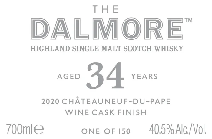 The Dalmore 34 Year Old 2020 Châteauneuf-du-Pape Wine Cask Finish