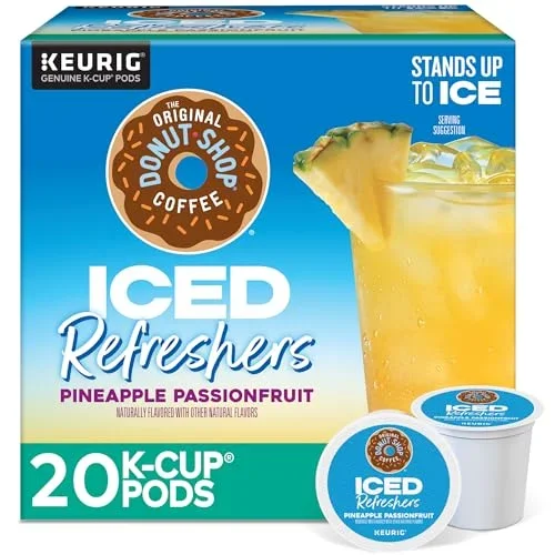 The Original Donut Shop Iced Refreshers, Pineapple Passionfruit Flavor, Keurig Single Serve K-Cup Pods, 20 Count