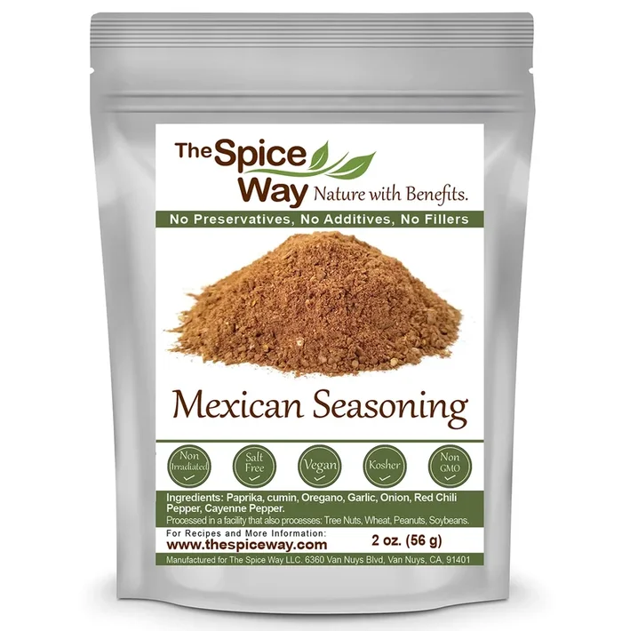 The Spice Way – Mexican Seasoning Spice Blend. No Salt, Non Gmo, No Preservatives. 2Oz