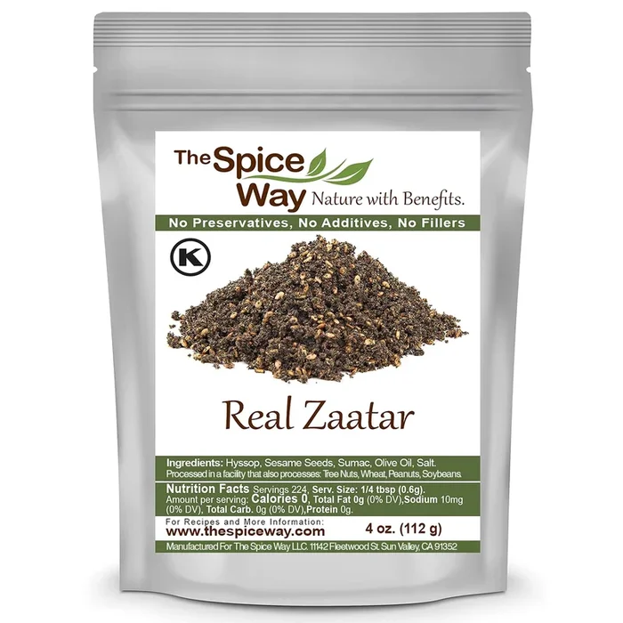 The Spice Way – Real Zaatar with Hyssop spice blend | 4 oz | (No Thyme that is used as an hyssop substitute). With sumac. No Additives No Perservatives (Za atar/zatar/zahtar/zahatar/za atar)
