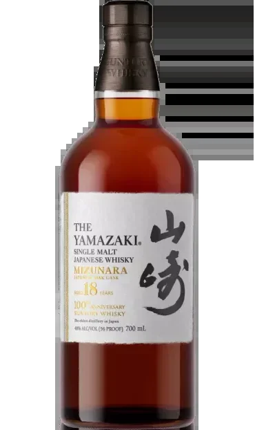 THE YAMAZAKI WHISKEY SINGLE MALT MIZUNARA CASK JAPANESE 18YR 100TH ANNIVESARY EDITION 700ML