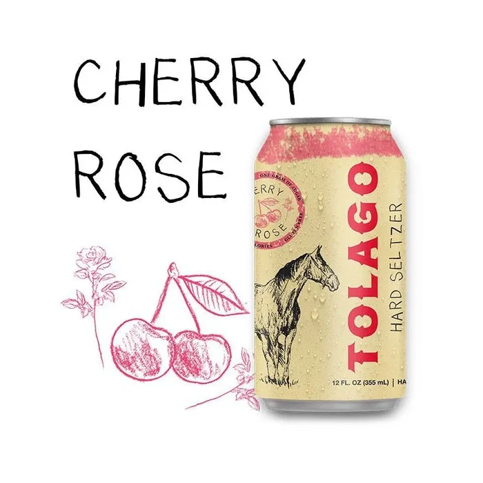 Tolago Cherry Rose Hard Seltzer 6/12oz
