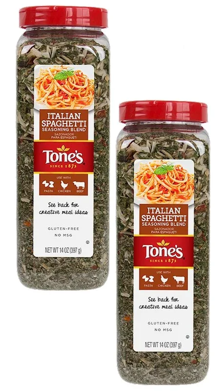 Tone’s Italian Spaghetti Seasoning Blend – 14 Ounce (Pack of 2) – Authentic Flavor for Delicious Pasta Dishes