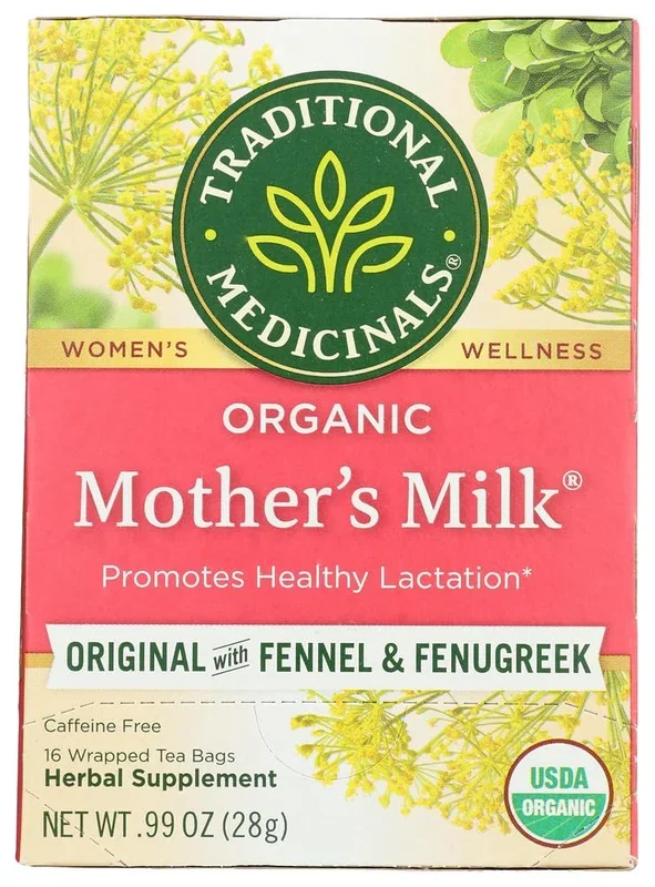 Traditional Medicinals Organic Mothers Milk Herbal Tea, Promotes Healthy Lactation, (Pack Of 12) – 192 Tea Bags Total