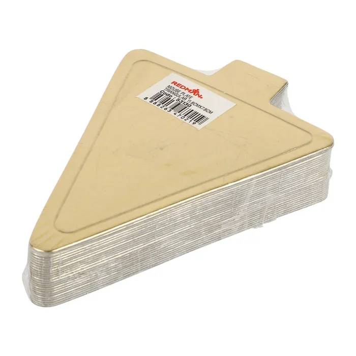 TRIANGLE GOLD GLOSS PAPER PLATE 10.9X8.8CM 25PC (#53130)