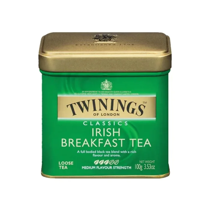 Twinings Irish Breakfast Loose Tea, 3.53 Ounce Tins (Pack Of 6), Smooth, Flavourful, Robust Black Tea Leaves, Caffeinated, Enjoy Hot Or Iced