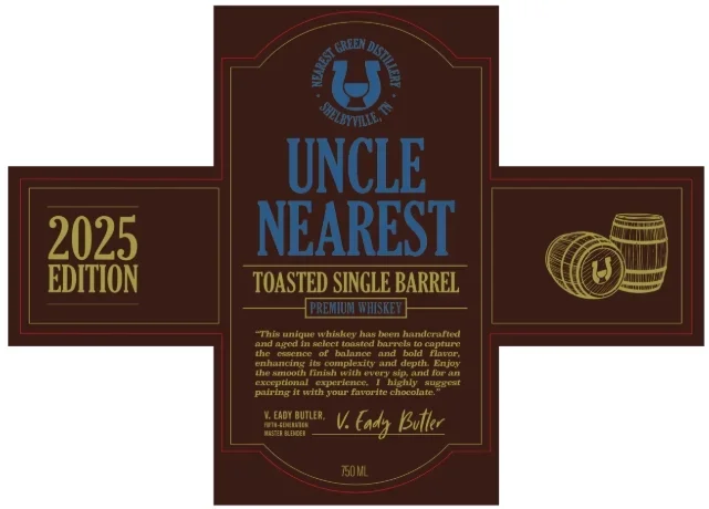 Uncle Nearest Toasted Single Barrel Premium Whiskey 2025 Edition