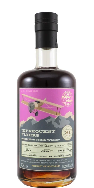 Undisclosed Orkney Infrequent Flyers Single Cask # 5743 1999 21 Year Old Whisky | 700ML