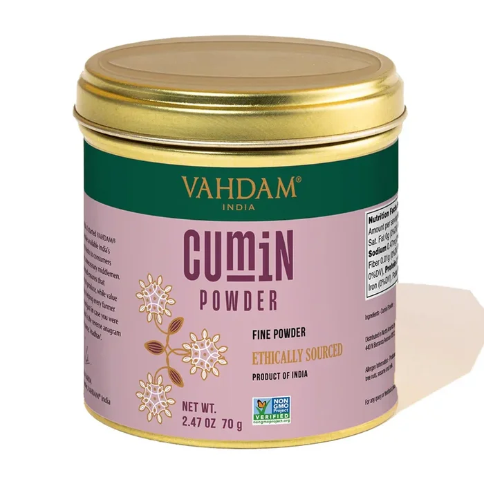 Vahdam, Cumin Powder (2.47Oz/70G) 100% Raw Whole Cumin Ground (Cuminum Cyminum L.) Adds Flavor And Taste | Direct From Source