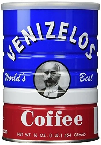 Venizelos Greek Style Ground Coffee, 454G/1Lb (4-Pack)