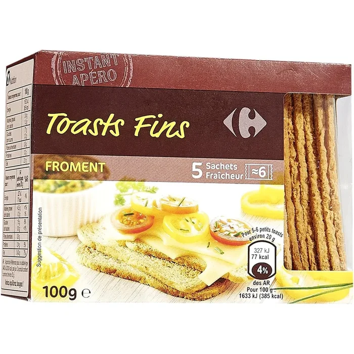 WHEAT FINE TOASTS BREAD 100G (#117585)